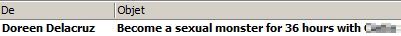 spam : Become a sexual monster for 36 hours
